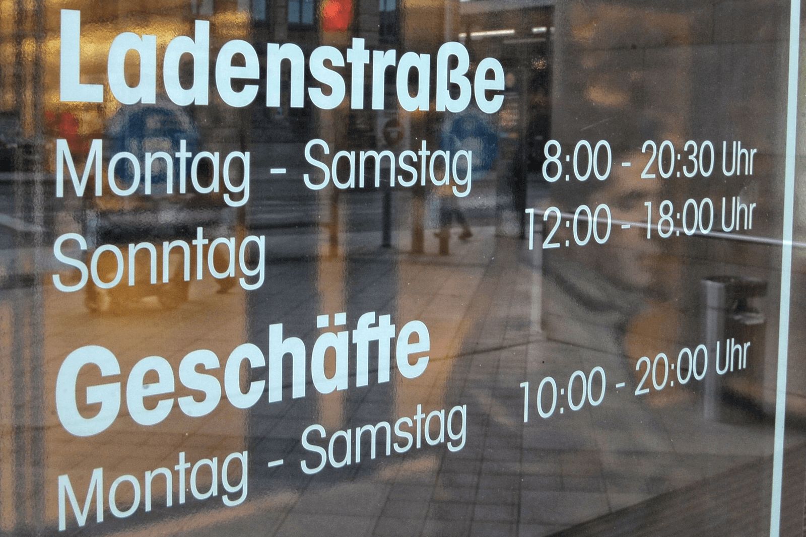 Offnungszeiten In Deutschland